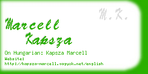marcell kapsza business card